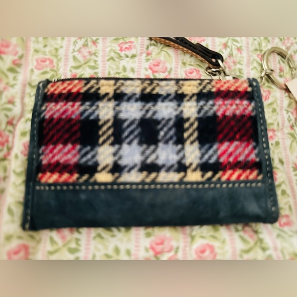 Authentic Coach Vintage Holiday Plaid Keychain Wallet - Red, Blue,& White! NWT! - Picture 7 of 9